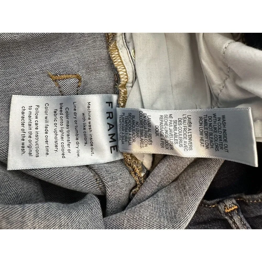 Frame Jeans Le High Skinny Triangle Hem Sulham  Skinny‎ Dark Wash Women Size 29